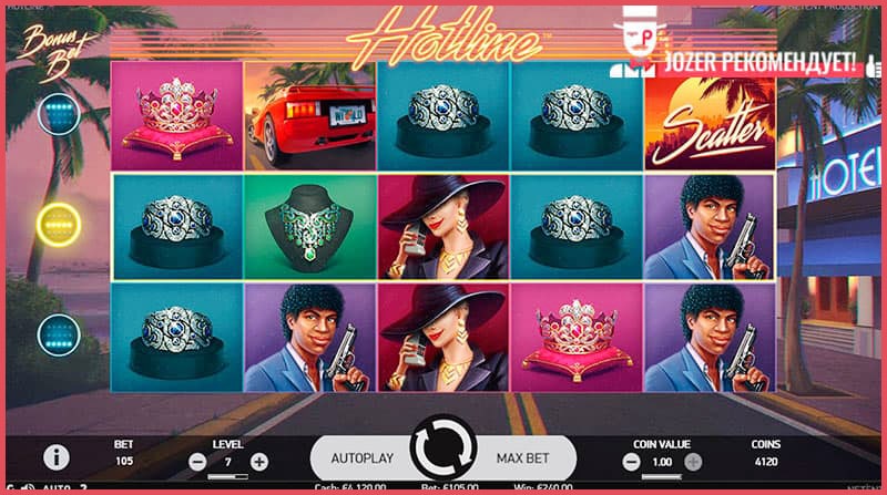 Игровой автомат Hotline - онлайн казино Jozz
